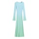 Wholesale summer new women's clothing gradient color round neck pullover long-sleeved fitted knitted long dress for foreign trade Wholesale summer new women's clothing gradient color round neck pullover long-sleeved fitted knitted long dress for foreign trade