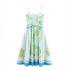 Cross-border foreign trade wholesale 2025 Summer New women's fashion, European and American style, sweet and fresh lemon print dress