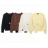 Cross-border wholesale 2025 Spring New women's clothing, European and American street fashion outerwear, knitted cardigan top