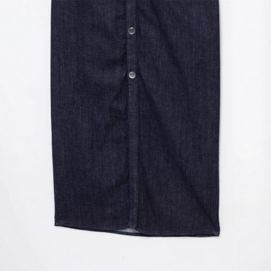 Summer's new women's dress with a commuting style, V-neck design, side pleated and hip-hugging dress, and a long dress in European and American style