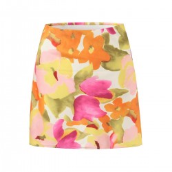 Summer new women's wear, retro printed, unique high-waisted mini skirt, sexy and fashionable A-line body-hugging skirt