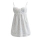2025 Summer new French pure desire style lace patchwork small floral dress with built-in steel ring halter 2025 Summer new French pure desire style lace patchwork small floral dress with built-in steel ring halter