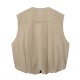 Sleeveless pilot jacket wholesale 2025 spring European and American fashion pleated round neck zipper loose vest for women Sleeveless pilot jacket wholesale 2025 spring European and American fashion pleated round neck zipper loose vest for women