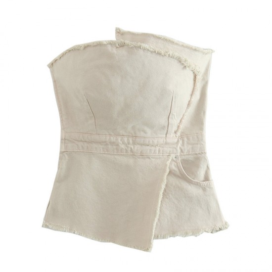 The new autumn collection of asymmetrical fringed corset and skirt patchwork fashion set for women in foreign trade wholesale The new autumn collection of asymmetrical fringed corset and skirt patchwork fashion set for women in foreign trade wholesale