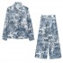 Amazon wholesale 2025 new women's printed animal shirt, printed casual pants and women's set