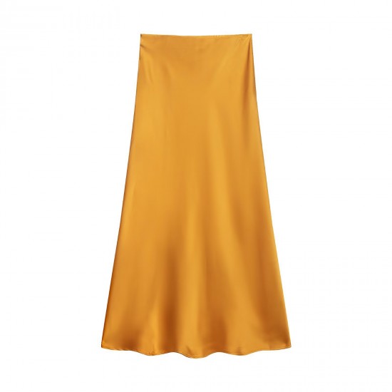 Amazon's Spring 2025 new cross-border women's clothing street fashion silk satin texture mystery skirt in 22 colors