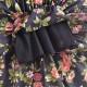 Amazon wholesale cross-border European and American style French retro print slimming and form-fitting dress with a large hemline and straps