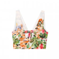 Summer 2025 new women's clothing set with cross-border printed knot decorations from Europe and America for foreign trade wholesale