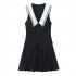 Summer 2025 new women's fashion, European and American style, versatile wide pleated sleeveless dress for wholesale trade