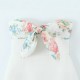 Cross-border wholesale 2025 Summer women's clothing: European and American printed bow color contrast off-the-shoulder slim strapless mini skirt Cross-border wholesale 2025 Summer women's clothing: European and American printed bow color contrast off-the-shoulder slim strapless mini skirt