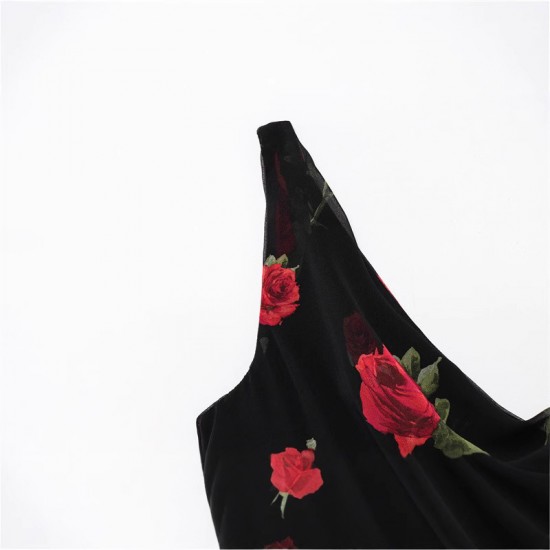 Cross-border wholesale 2025 Spring New women's Wear slimming Casual halter print versatile irregular dress for women Cross-border wholesale 2025 Spring New women's Wear slimming Casual halter print versatile irregular dress for women