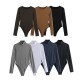 10,000 - Spring New Women's wear, European and American style stand-up collar street fashion knitted fitted long-sleeved one-piece top 10,000 - Spring New Women's wear, European and American style stand-up collar street fashion knitted fitted long-sleeved one-piece top