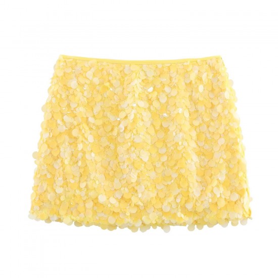 Spring 2024 new collection of cross-border women's clothing from Europe and America, featuring a mature, fashionable and festive sequined mini skirt Spring 2024 new collection of cross-border women's clothing from Europe and America, featuring a mature, fashionable and festive sequined mini skirt