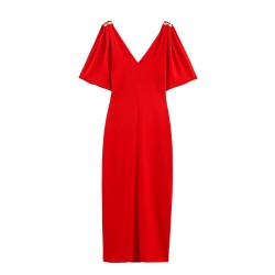 Amazon wholesale 2025 Spring New women's clothing long golden embellished MIDI dress in European and American style