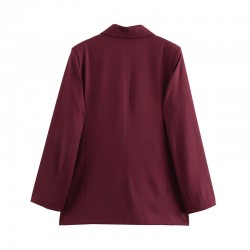 Wholesale of new autumn women's fashion, European and American style casual loose short lapel double-breasted suit jackets for foreign trade