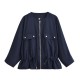 Cross-border wholesale 2025 Summer New collection: European and American women's casual linen blend hunting jacket for women Cross-border wholesale 2025 Summer New collection: European and American women's casual linen blend hunting jacket for women