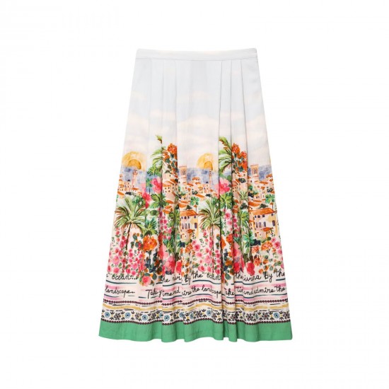 Summer 2025 new women's clothing set with cross-border printed knot decorations from Europe and America for foreign trade wholesale Summer 2025 new women's clothing set with cross-border printed knot decorations from Europe and America for foreign trade wholesale