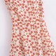 Hot Girl's new slimming country-style retro waisted printed French cherry women's summer lace-up 24 halter dress Hot Girl's new slimming country-style retro waisted printed French cherry women's summer lace-up 24 halter dress