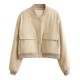 Spring 9621 New European and American style women's French short, large pocket pilot jacket for women Spring 9621 New European and American style women's French short, large pocket pilot jacket for women