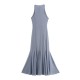 A semi-high-neck sleeveless vest dress, a new spring dress for women with a high waist and a wide swing, and an umbrella dress A semi-high-neck sleeveless vest dress, a new spring dress for women with a high waist and a wide swing, and an umbrella dress