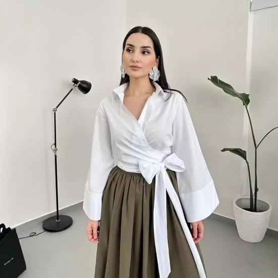 Amazon's new women's cross-border niche design long-sleeved shirt for autumn 2024 is a fashionable and versatile shirt Amazon's new women's cross-border niche design long-sleeved shirt for autumn 2024 is a fashionable and versatile shirt