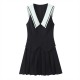 Summer 2025 new women's fashion, European and American style, versatile wide pleated sleeveless dress for wholesale trade Summer 2025 new women's fashion, European and American style, versatile wide pleated sleeveless dress for wholesale trade