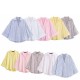 Cross-border 2025 Spring/Summer New women's clothing, European and American style, fashionable, casual and versatile, lapel striped wide-sleeved shirt Cross-border 2025 Spring/Summer New women's clothing, European and American style, fashionable, casual and versatile, lapel striped wide-sleeved shirt