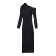 Amazon's new winter women's dress with a European and American style, featuring a slanted neck, long sleeves, high waist and mid-length asymmetrical design Amazon's new winter women's dress with a European and American style, featuring a slanted neck, long sleeves, high waist and mid-length asymmetrical design