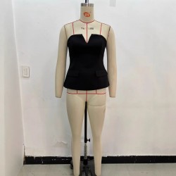 European and American fashion strapless off-the-shoulder slimming cross-border vest 2025 Spring sexy slimming off-the-shoulder top women's clothing