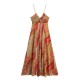 Cross-border foreign trade wholesale 2025 Summer women's clothing, European and American style pleated decorative printed MIDI halter dress for women Cross-border foreign trade wholesale 2025 Summer women's clothing, European and American style pleated decorative printed MIDI halter dress for women