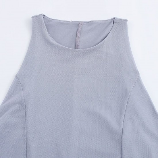 A semi-high-neck sleeveless vest dress, a new spring dress for women with a high waist and a wide swing, and an umbrella dress A semi-high-neck sleeveless vest dress, a new spring dress for women with a high waist and a wide swing, and an umbrella dress