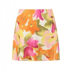 Summer new women's wear, retro printed, unique high-waisted mini skirt, sexy and fashionable A-line body-hugging skirt