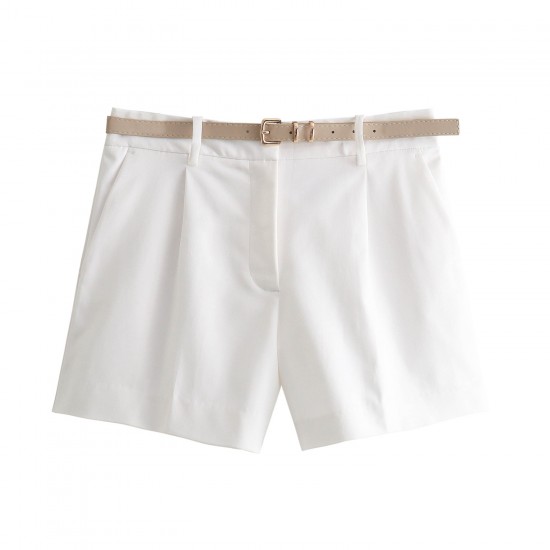 Amazon Foreign Trade's 2024 summer new women's cross-border European and American style shorts with belt accessories are casual, fashionable and versatile Amazon Foreign Trade's 2024 summer new women's cross-border European and American style shorts with belt accessories are casual, fashionable and versatile