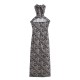Wholesale of summer new products for foreign trade: European and American retro cross-border women's clothing, elegant printed halter, slit, sleeveless dress Wholesale of summer new products for foreign trade: European and American retro cross-border women's clothing, elegant printed halter, slit, sleeveless dress