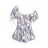 Cross-border French asymmetrical puffed sleeve dress, lace tie lotus leaf dress