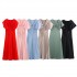 Cross-border Express Spring 2025 Women's Wear V-neck silk satin texture MIDI dress with a high-end European and American style