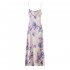 Summer new women's wear: High-waisted mid-length printed halter dress with European and American style for women