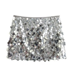 Amazon wholesale 2024 Winter new women's clothing, European and American style sequined mini hip-hugging sexy skirt and short skirt