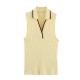 Cross-border foreign trade wholesale 2025 Summer new women's clothing Amazon lapel striped ribbed top Cross-border foreign trade wholesale 2025 Summer new women's clothing Amazon lapel striped ribbed top