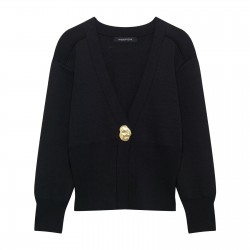 Cross-border wholesale 2025 Spring New women's clothing, European and American street fashion outerwear, knitted cardigan top