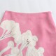Cross-border foreign trade 2024 Spring New Women's Clothing, European and American style fashionable and versatile linen blended printed skirt Cross-border foreign trade 2024 Spring New Women's Clothing, European and American style fashionable and versatile linen blended printed skirt