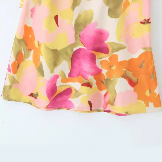 Summer new women's wear, retro printed, unique high-waisted mini skirt, sexy and fashionable A-line body-hugging skirt Summer new women's wear, retro printed, unique high-waisted mini skirt, sexy and fashionable A-line body-hugging skirt
