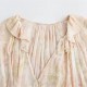 Spring 2025 new women's clothing cross-border European and American style fashionable and simple floral printed V-neck shirt for foreign trade wholesale Spring 2025 new women's clothing cross-border European and American style fashionable and simple floral printed V-neck shirt for foreign trade wholesale