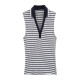 Cross-border foreign trade wholesale 2025 Summer new women's clothing Amazon lapel striped ribbed top Cross-border foreign trade wholesale 2025 Summer new women's clothing Amazon lapel striped ribbed top
