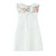 Cross-border wholesale 2025 Summer women's clothing: European and American printed bow color contrast off-the-shoulder slim strapless mini skirt Cross-border wholesale 2025 Summer women's clothing: European and American printed bow color contrast off-the-shoulder slim strapless mini skirt