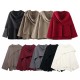 New women's clothing knitted scarves for autumn 2024, cross-border coats and jackets, loose and asymmetrical, European and American style wholesale New women's clothing knitted scarves for autumn 2024, cross-border coats and jackets, loose and asymmetrical, European and American style wholesale