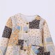 5756 Early Autumn new women's clothing, European and American style round-neck color-blocked small floral long-sleeved cotton-padded jacket 5756 Early Autumn new women's clothing, European and American style round-neck color-blocked small floral long-sleeved cotton-padded jacket