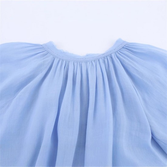 Cross-border Foreign Trade 2025 Spring New Women's Clothing, long, fashionable, loose, casual and versatile shirt top with European and American style Cross-border Foreign Trade 2025 Spring New Women's Clothing, long, fashionable, loose, casual and versatile shirt top with European and American style