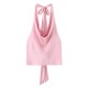 Summer 2025 new women's clothing for foreign trade wholesale, European and American style sexy halter-neck sleeveless silk satin texture top for women Summer 2025 new women's clothing for foreign trade wholesale, European and American style sexy halter-neck sleeveless silk satin texture top for women