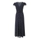 Spring 2025 new French lace patchwork polka dot dress V-neck country-style printed figure-hugging long dress Spring 2025 new French lace patchwork polka dot dress V-neck country-style printed figure-hugging long dress